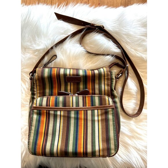 Relic Striped Crossbody Bag With Adjustable Strap & Multiple Pockets Purse Fall - Picture 2 of 9